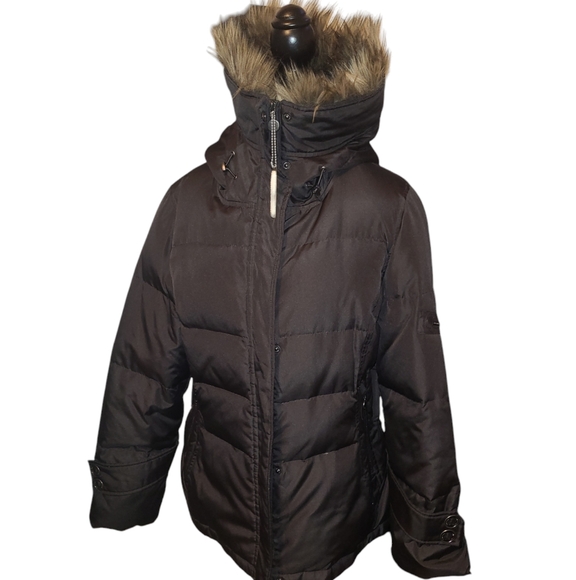 Calvin Klein Jackets & Blazers - 🤎HP🤎Calvin Klein Hooded Puffer Coat🤎Size Large